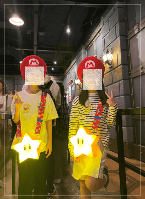 마리오 카트앞 아이들