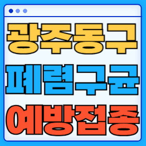 광주 동구 폐렴구균
