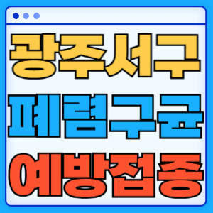 광주 서구 폐렴구균
