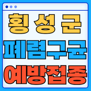 횡성군 폐렴구균