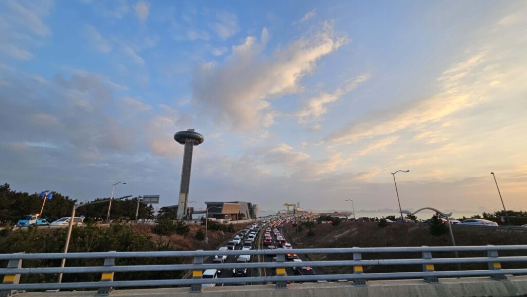 2025 새해 시화나래휴게소 교통정체