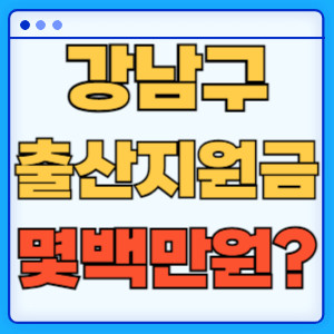 강남구 출산지원금