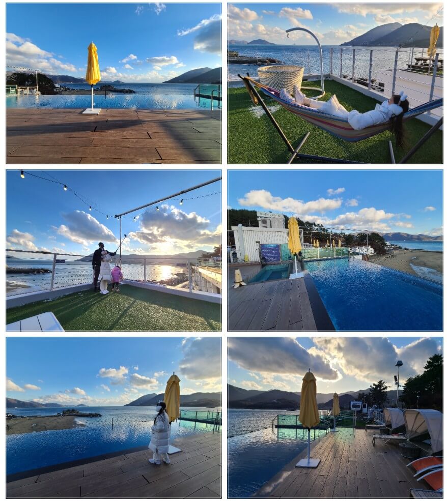 남해여행 카페에서