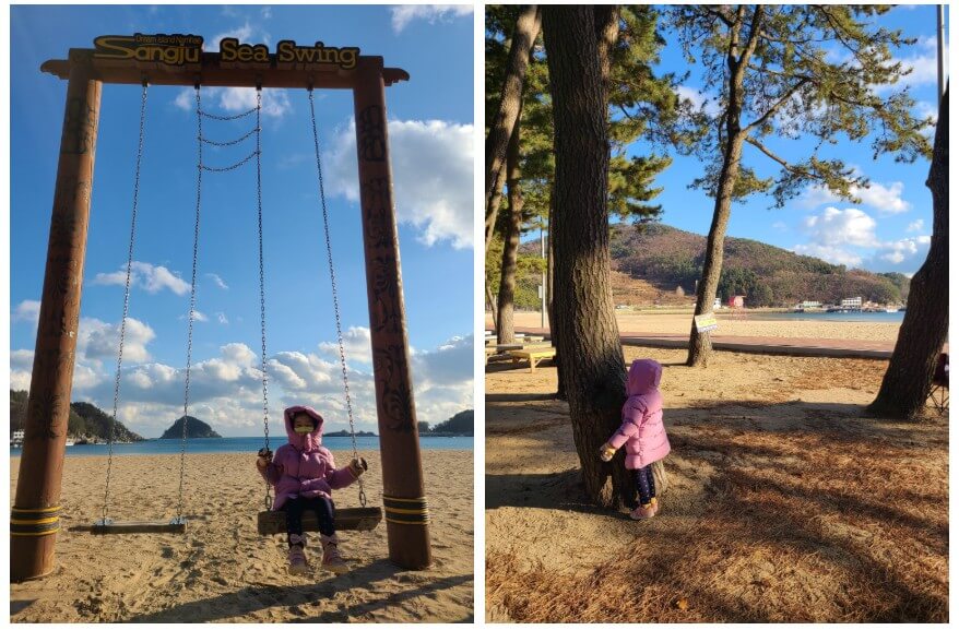 상주은모래비치 해변 그네